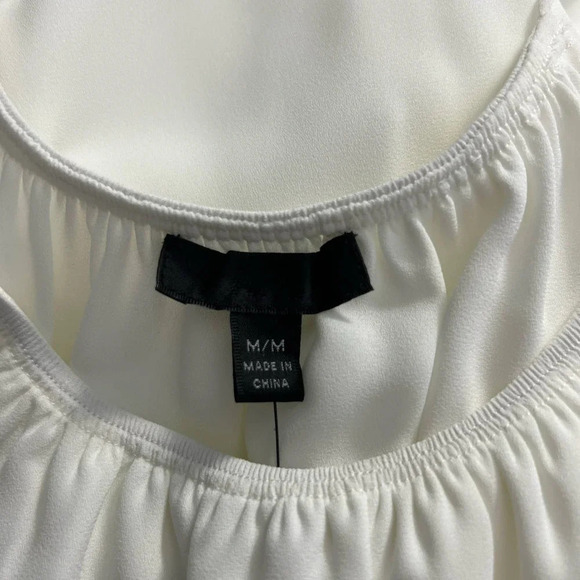 ATM Anthony Thomas Melilo Tie-detailed Georgette Midi Dress In Chalk Size Medium - Picture 10 of 12